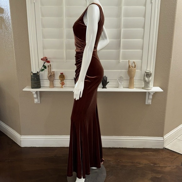 Revelry Dawson Velvet Dress Rust - Picture 5 of 13